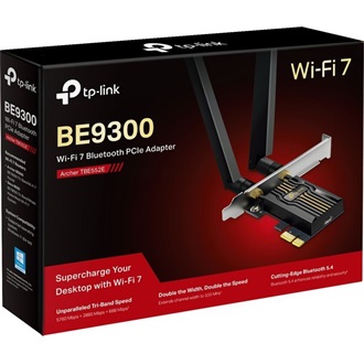 TP-Link Archer TBE552E BE9300 9,3Gb/s PCIe x1 Tri-Band Wi-Fi Bluetooth hálózati adapter low profile (BT5.4)
