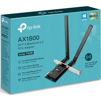 TP-Link Archer TX20E AX1800 1,8Gb/s PCIe x1 Dual-Band Wi-Fi Bluetooth hálózati adapter low profile