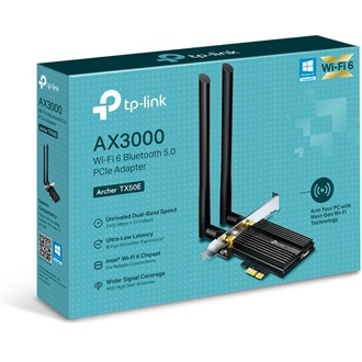 TP-Link Archer TX50E AX3000 3Gb/s PCIe x1 Dual-Band Wi-Fi Bluetooth hálózati adapter
