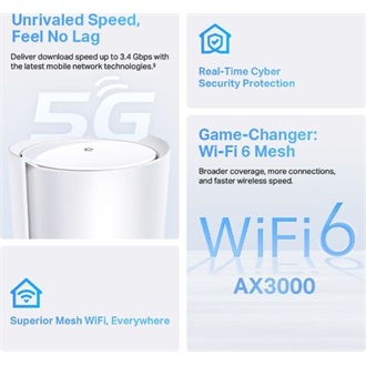 TP-Link Deco X50-5G AX3000 Dual-Band Wi-Fi 5G/NR mesh system (1db)
