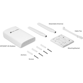 TP-Link ER703WP-4G-Outdoor Omada AX3000 Cat6 kültéri Dual-Band Wi-Fi PoE 4G/LTE router