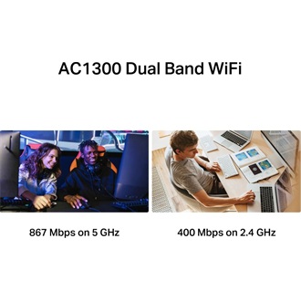 Mercusys MA30H AC1300 1,3Gb/s USB-A Dual-Band Wi-Fi hálózati adapter