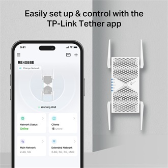 TP-Link RE405BE BE6500 Dual-Band Wi-Fi range extender