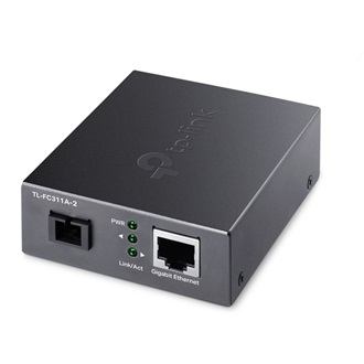 TP-Link TL-FC311A-2 WDM optikai SC Duplex - Ethernet 1Gb/s F/F média konverter fekete 2km