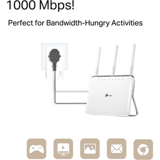 TP-Link TL-PA7017P AV1000 1Gb/s AC (220-240V) powerline adapter KIT (2db)