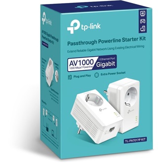TP-Link TL-PA7017P AV1000 1Gb/s AC (220-240V) powerline adapter KIT (2db)
