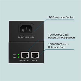 TP-Link TL-POE170S 1Gb/s AC (220-240V) PoE injector 60W