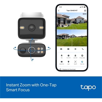 TP-Link Tapo C645D KIT Wi-Fi smart home kültéri IP kamera + napelem 4G/LTE 10000mAh IP65