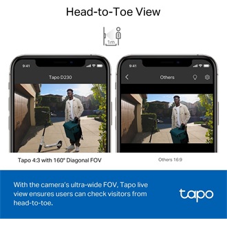 TP-Link Tapo D230S1 Wi-Fi smart home kaputelefon-kapucsengő IP64