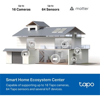 TP-Link Tapo H500 HomeBase Wi-Fi okosotthon vezérlő fehér