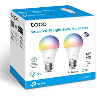 TP-Link Tapo L530E (2db) 806lm RGB E27 gömb LED Wi-Fi smart home fényforrás