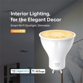 TP-Link Tapo L610 350lm meleg-fehér GU10 spotlight LED Wi-Fi smart home fényforrás