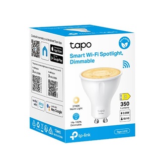 TP-Link Tapo L610 350lm meleg-fehér GU10 spotlight LED Wi-Fi smart home fényforrás