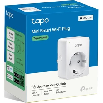 TP-Link Tapo P100M Mini smart home 1db villásdugó CEE 7/3 (EU) smart plug fehér