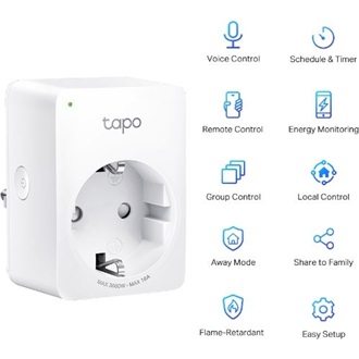 TP-Link Tapo P110 smart home 1db villásdugó CEE 7/3 (EU) smart plug fehér (1db)