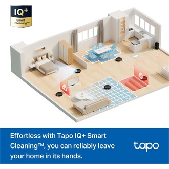 TP-Link Tapo RV30 Max smart home robot porszívó fekete
