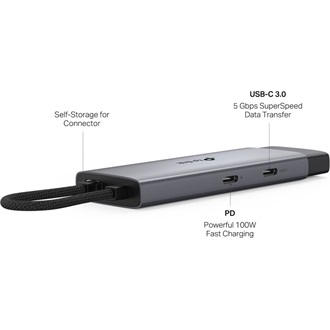 TP-Link UH5020C HUB 5-port 100W USB-C dokkoló szürke