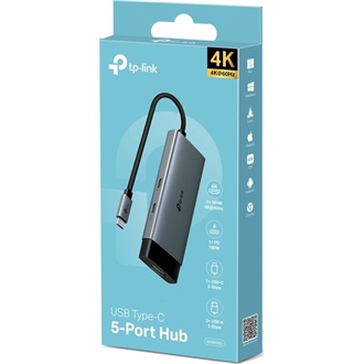 TP-Link UH5020C HUB 5-port 100W USB-C dokkoló szürke