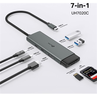 TP-Link UH7020C 7-port 100W USB-C dokkoló szürke