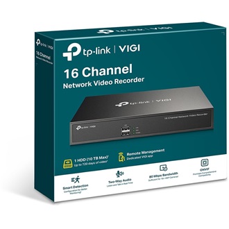 TP-Link VIGI NVR1016H hálózati video rögzítő NVR 16 csatornás