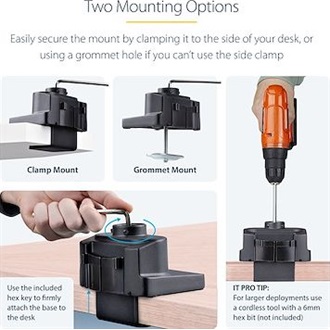 StarTech TRIPLE MONITOR DESK MOUNT TO 27INCH SCREENS SPRING ARMS