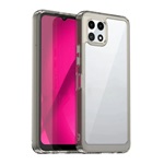 T Phone 2 5G Gigapack Szilikon telefonvédő ütésállóság, átlátszó hátlap, VILÁGOSSZÜRKE