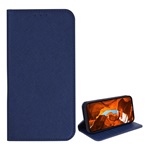 T Phone 2 5G Gigapack Tok álló, bőr hatású FLIP, textil hatás, SÖTÉTKÉK