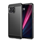 T Phone 2 Pro 5G Gigapack Szilikon telefonvédő ütésállóság, karbon minta, FEKETE