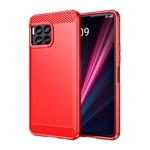T Phone 2 Pro 5G Gigapack Szilikon telefonvédő ütésállóság, karbon minta, PIROS