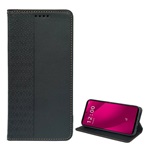 T Phone 2 Pro 5G Gigapack Tok álló, bőr hatású FLIP, lóhere, FEKETE