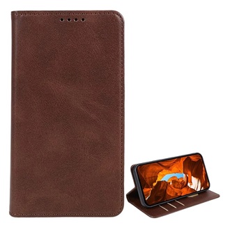 T Phone 2 Pro 5G Gigapack Tok álló, bőr hatású FLIP, prémium, SÖTÉTBARNA