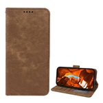 T Phone 3 5G GIGAPACK Tok álló, bőr hatású FLIP, csíkos minta, BARNA