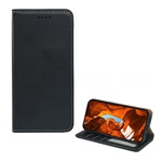 T Phone 3 5G GIGAPACK Tok álló, bőr hatású FLIP, prémium, FEKETE