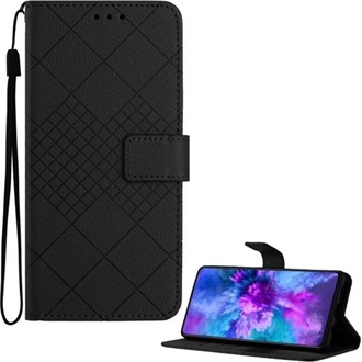 T Phone 3 5G GIGAPACK Tok álló, bőr hatású FLIP, prémium, FEKETE