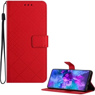 T Phone 3 5G GIGAPACK Tok álló, bőr hatású FLIP, prémium, PIROS