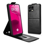 T Phone 3 Pro 5G GIGAPACK Tok álló, bőr hatású FLIP, kártyatartó, FEKETE