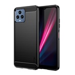 T Phone 5G (2023) MOFI szilikon telefonvédő ütésállóság, karbon minta, FEKETE