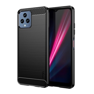 T Phone 5G (2023) MOFI szilikon telefonvédő ütésállóság, karbon minta, FEKETE