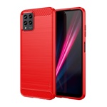 T Phone Pro 5G (2023) MOFI szilikon telefonvédő ütésállóság, karbon minta, PIROS
