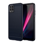 T Phone Pro 5G (2023) MOFI szilikon telefonvédő ütésállóság, karbon minta, SÖTÉTKÉK
