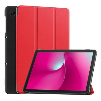 T Tablet 2 5G GIGAPACK Tok álló, bőr hatású aktív FLIP, asztali tartó, PIROS