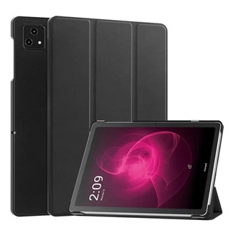 T Tablet 5G ( 2023 ) Gigapack Tok álló, bőr hatású aktív FLIP, asztali tartó, FEKETE