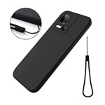 Tecno Spark 10 5G Gigapack Szilikon telefonvédő matt, prémium + kézpánt, FEKETE