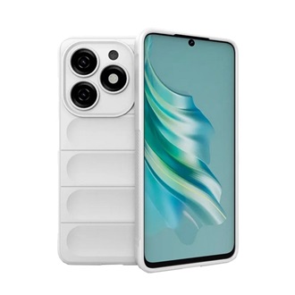 Tecno Spark 20 4G Gigapack Szilikon telefonvédő ütésállóság, 3D, FEHÉR