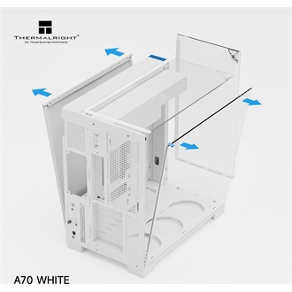 Thermalright A70 White táp nélküli ablakos Mid Tower számítógépház fehér