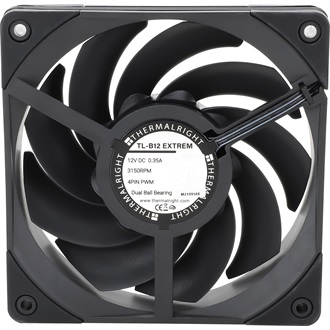 Thermalright TL-B12 EXTREM rendszerhűtő ventilátor fekete
