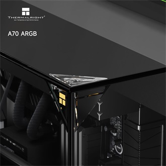 Thermalright A70 ARGB táp nélküli ablakos Mid Tower számítógépház fekete