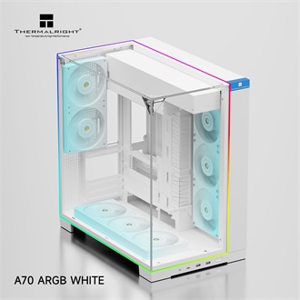 Thermalright A70 ARGB White táp nélküli ablakos Mid Tower számítógépház fehér
