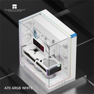 Thermalright A70 ARGB White táp nélküli ablakos Mid Tower számítógépház fehér