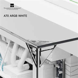 Thermalright A70 ARGB White táp nélküli ablakos Mid Tower számítógépház fehér
